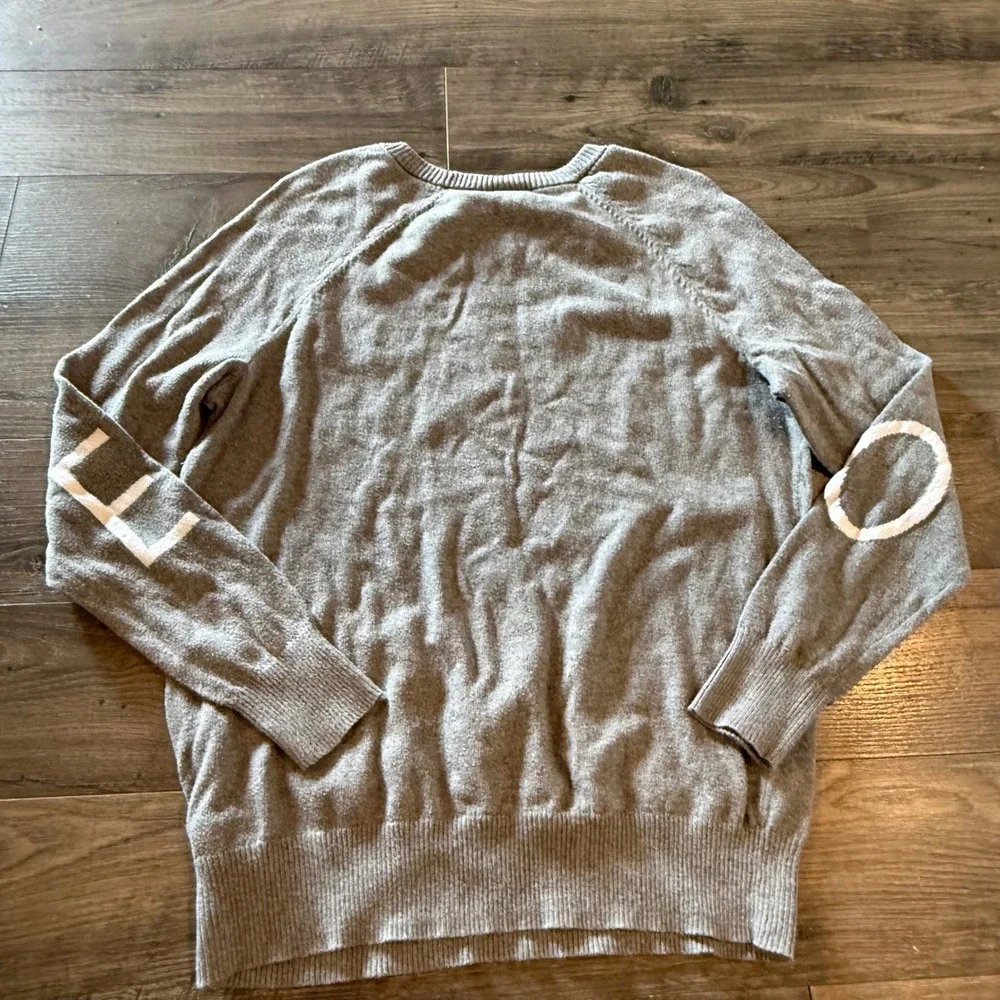 Torrid Grey Cotton Love Heart Graphic Raglan Sleeve‎ Sweater Size 0 Large